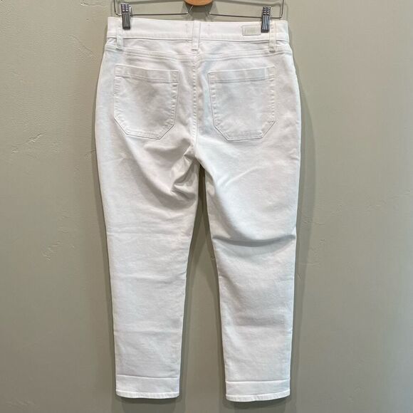 NWT Paige Brigitte Fashion Patch Pocket Crisp White Jeans - Size: 27 - Picture 4 of 13